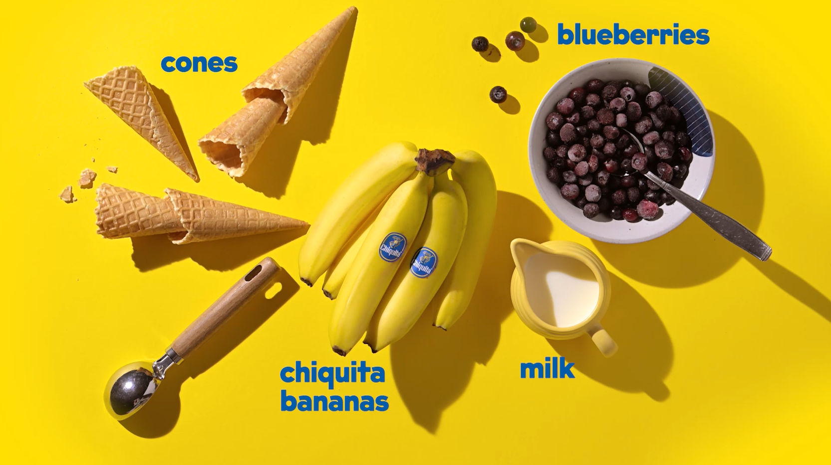 Quick Banana and Blueberry ‘Nice Cream’