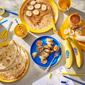 Chiquita banana peanut butter pancake rolls