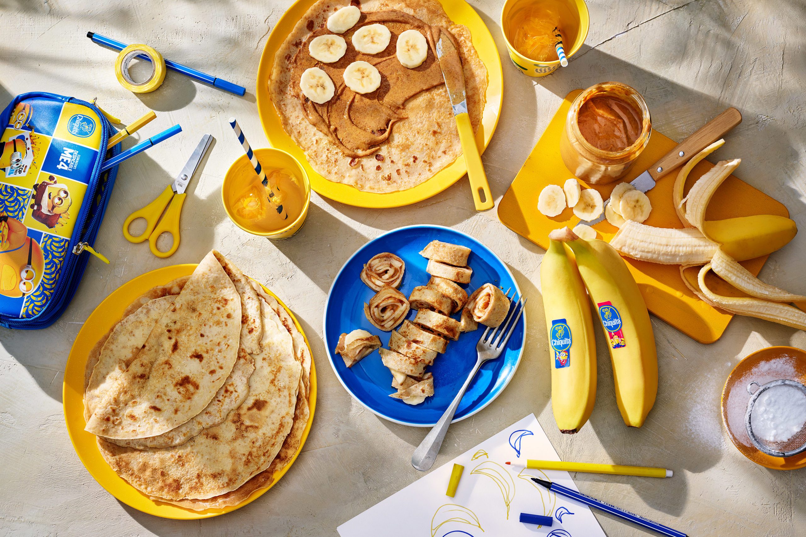 Chiquita banana peanut butter pancake rolls